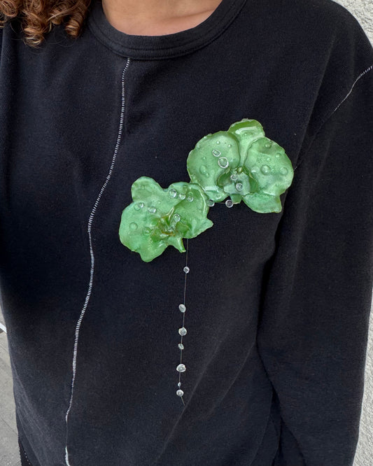 Double chrome green orchid