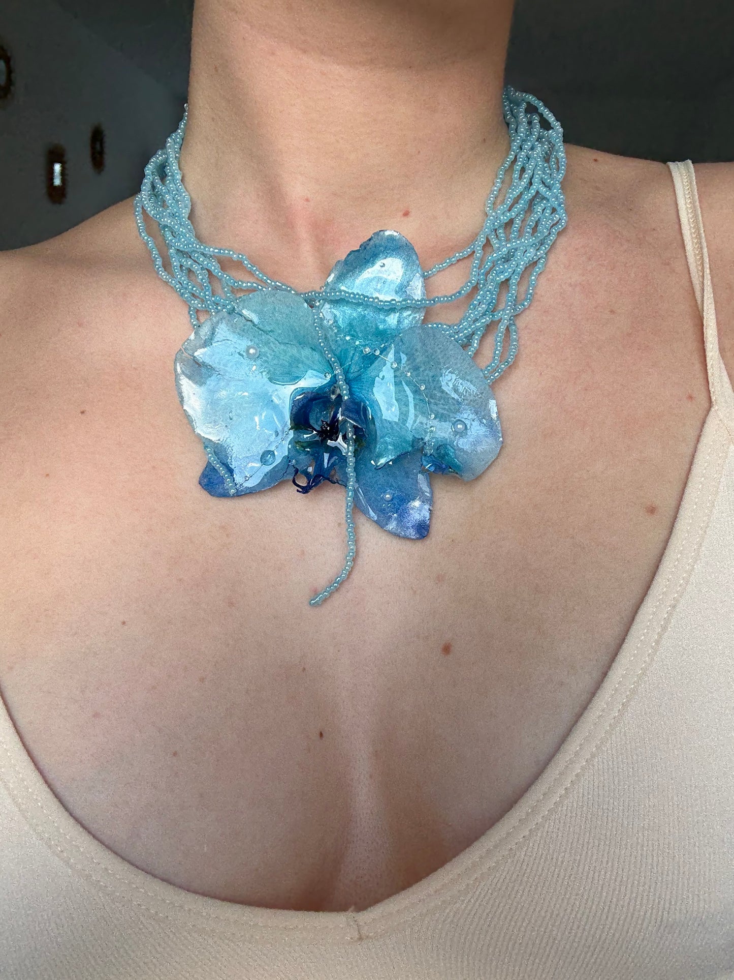 Big blue orchid
