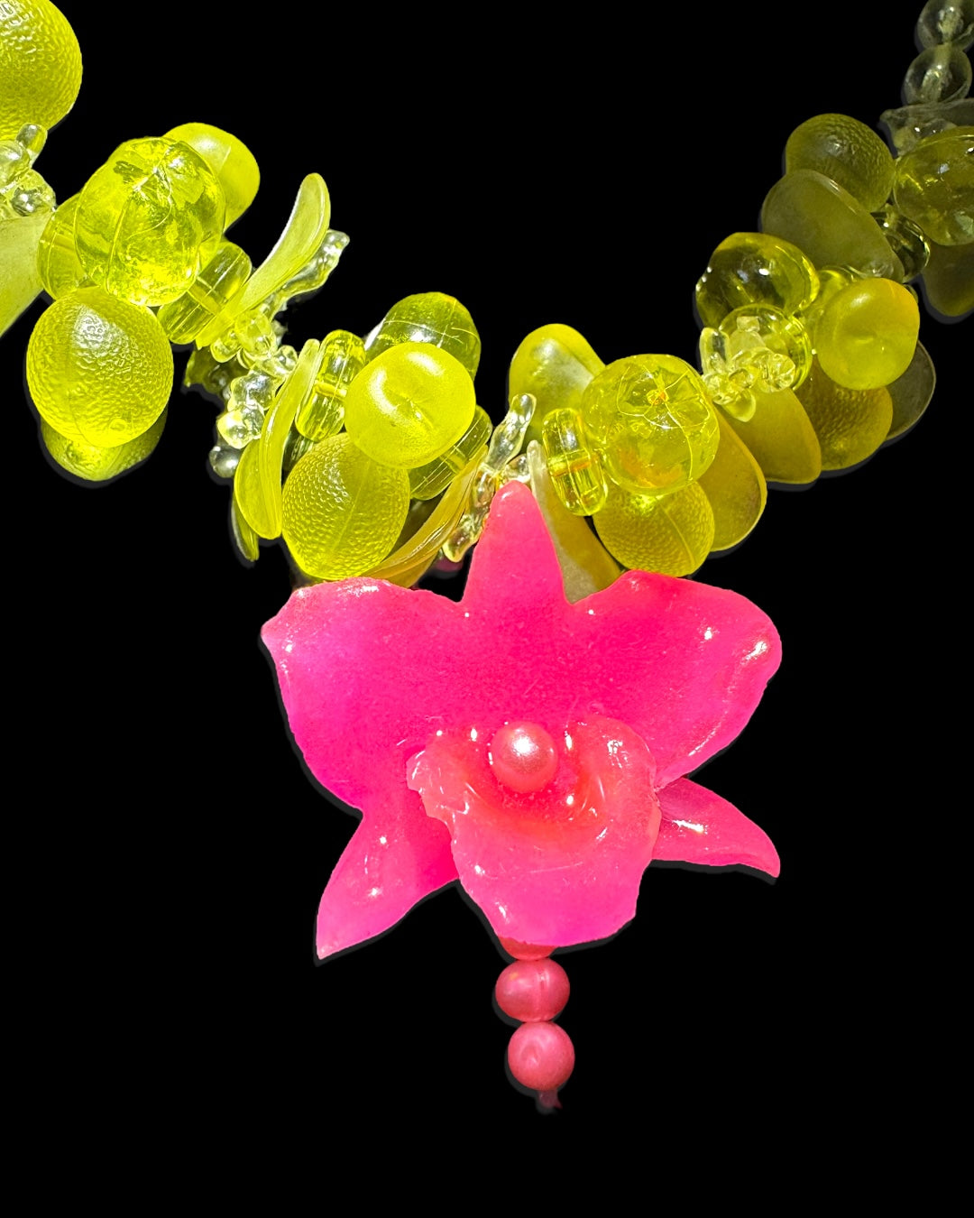 Glows pink orchid