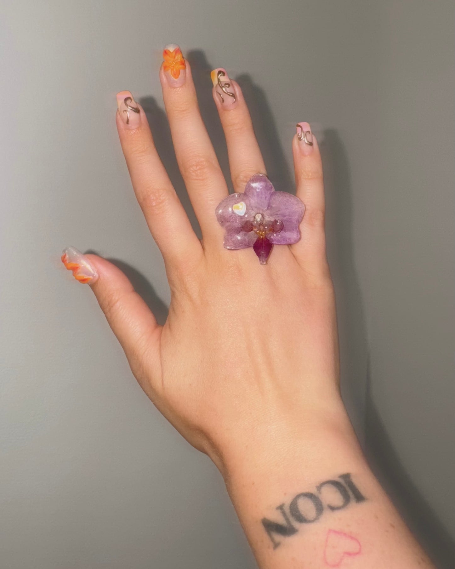 Lila Mini-Orchidee