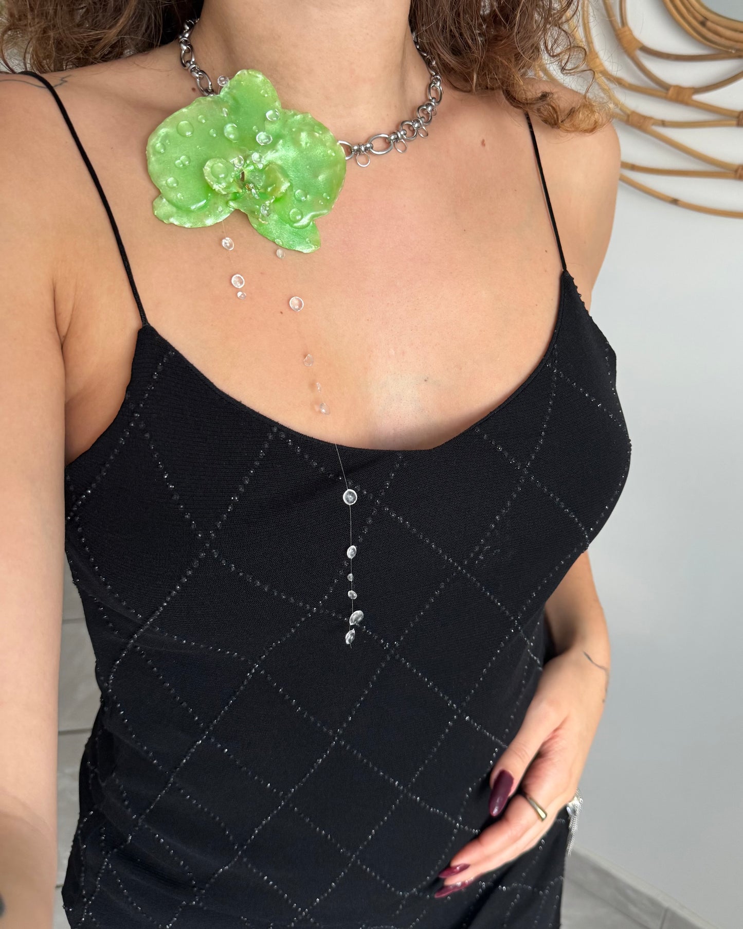 Green chrome orchid