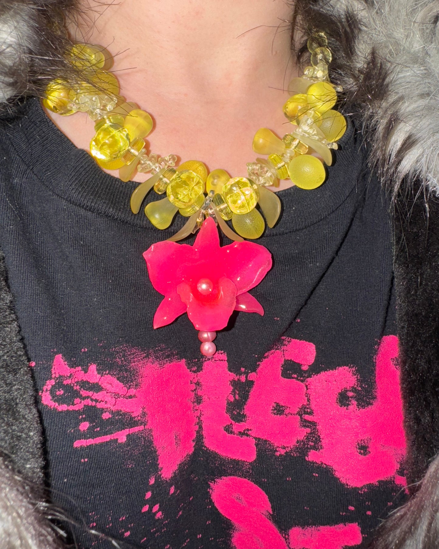 Glows pink orchid