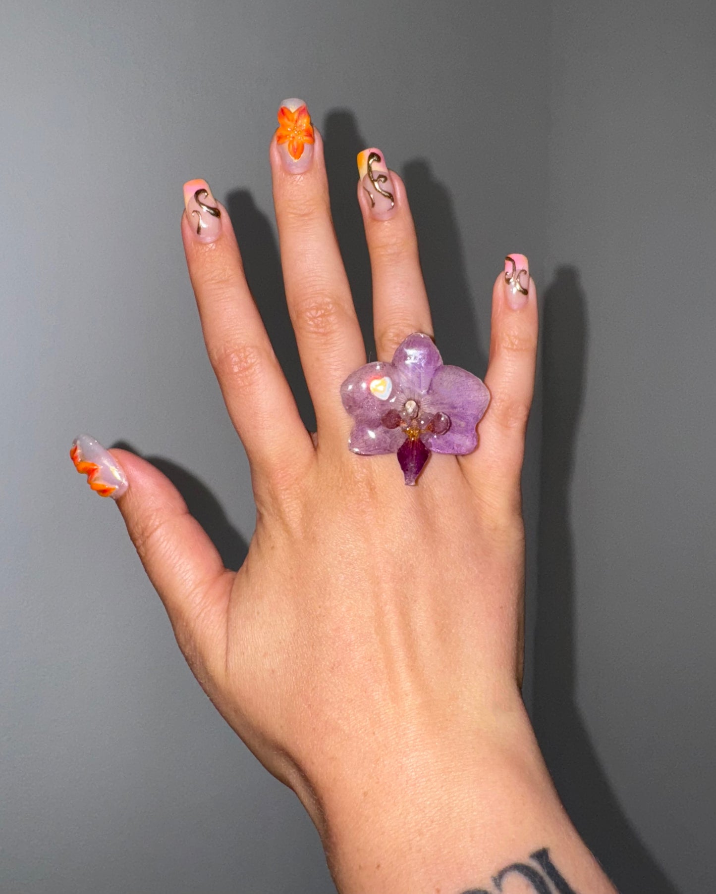Lila Mini-Orchidee