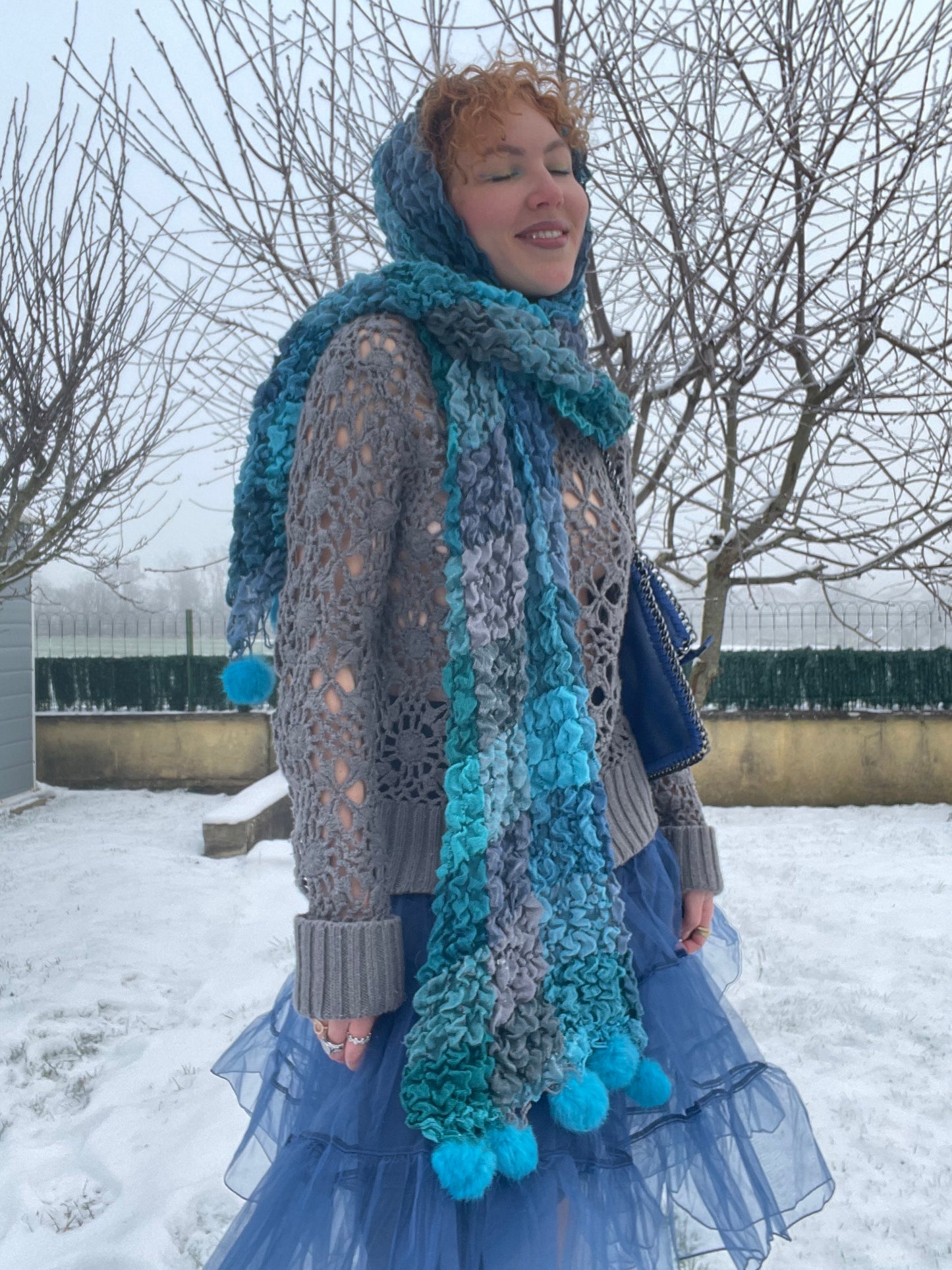 Écharpe bleue