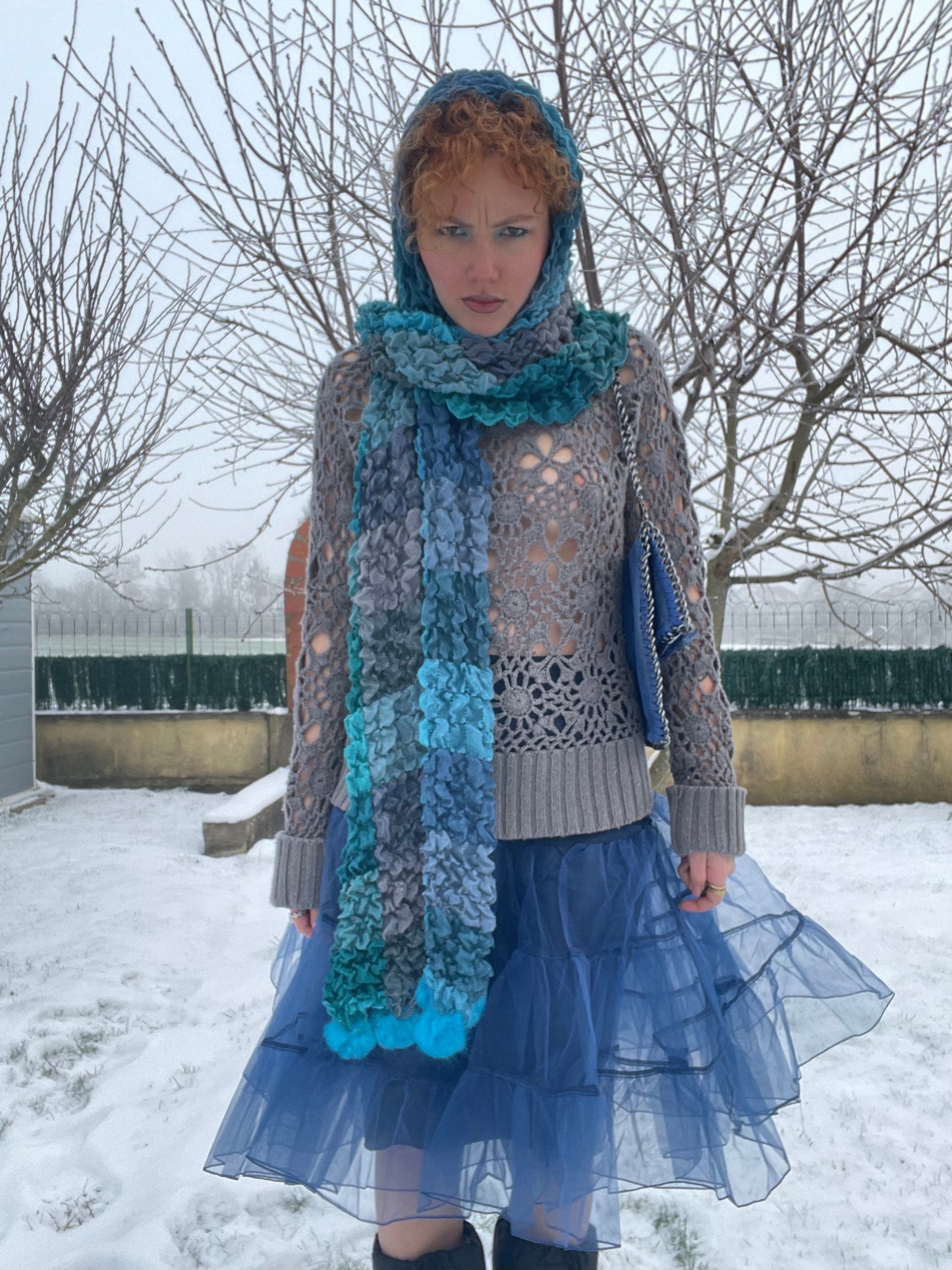 Écharpe bleue