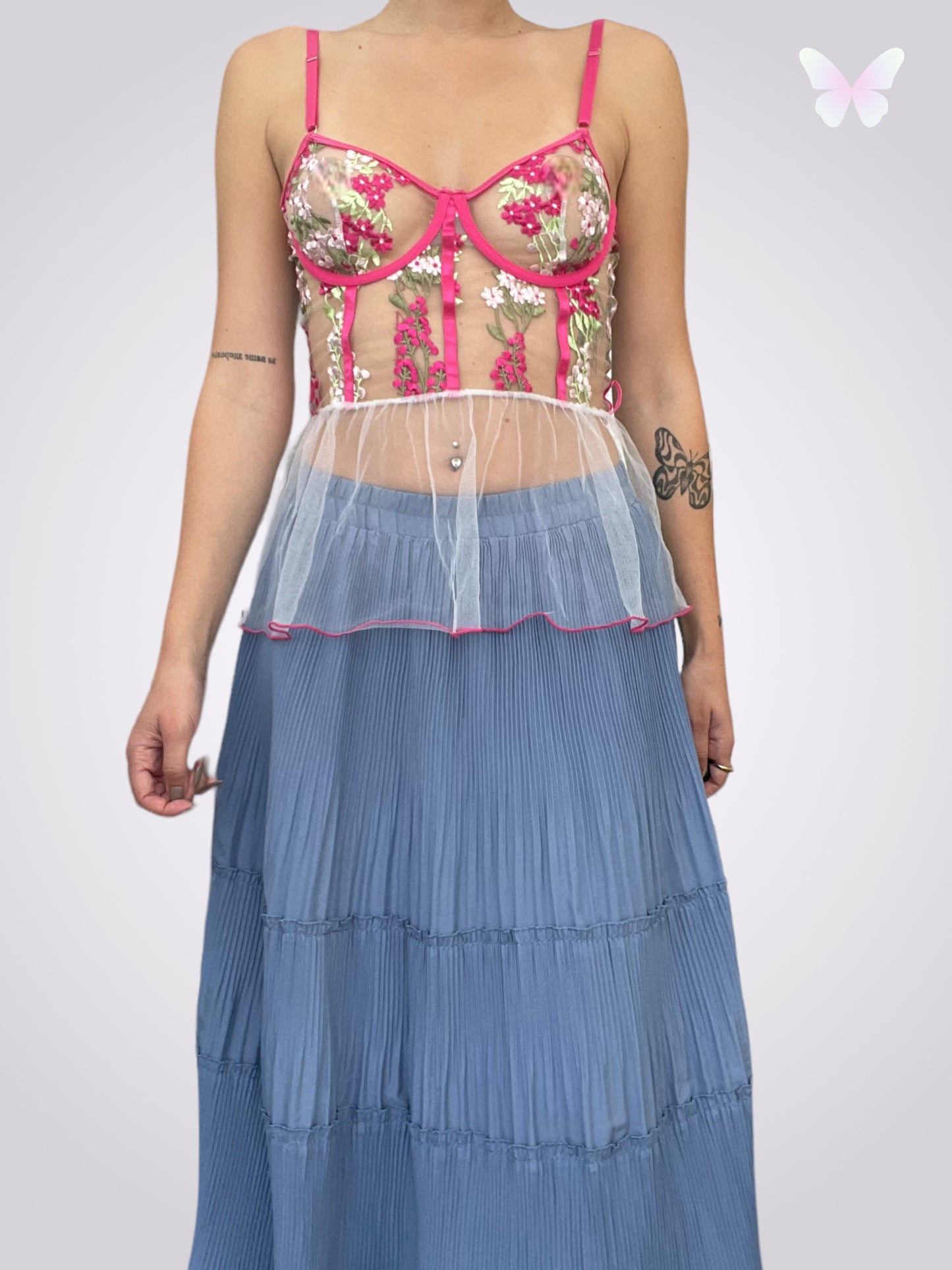 Sheer floral top | S/M