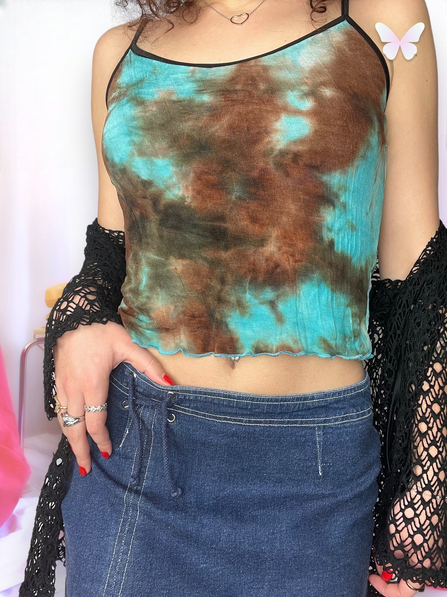 Top bleu et marron | S