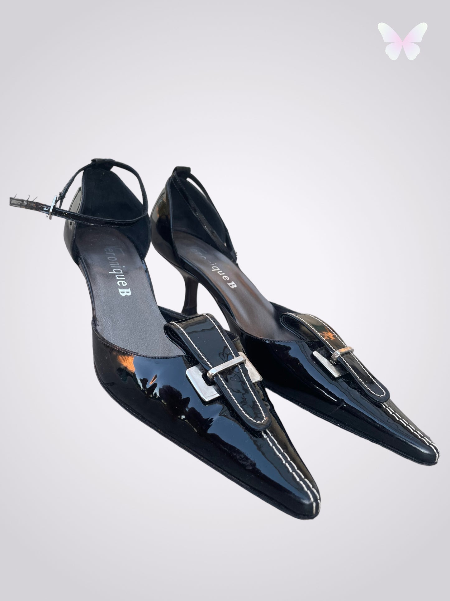 Schwarze Riemchenpumps | 37