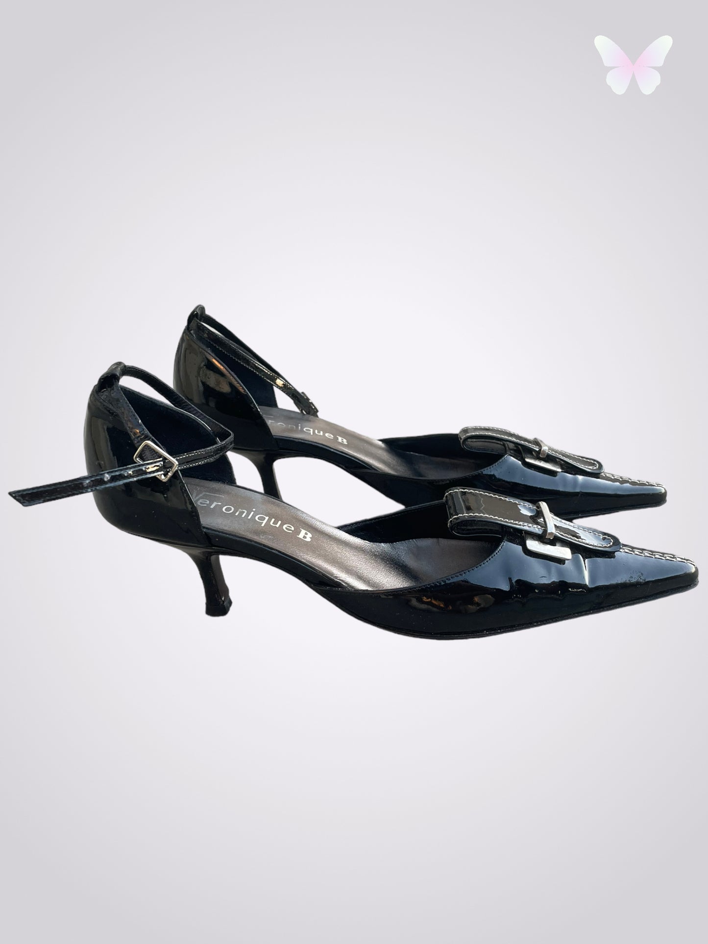 Schwarze Riemchenpumps | 37