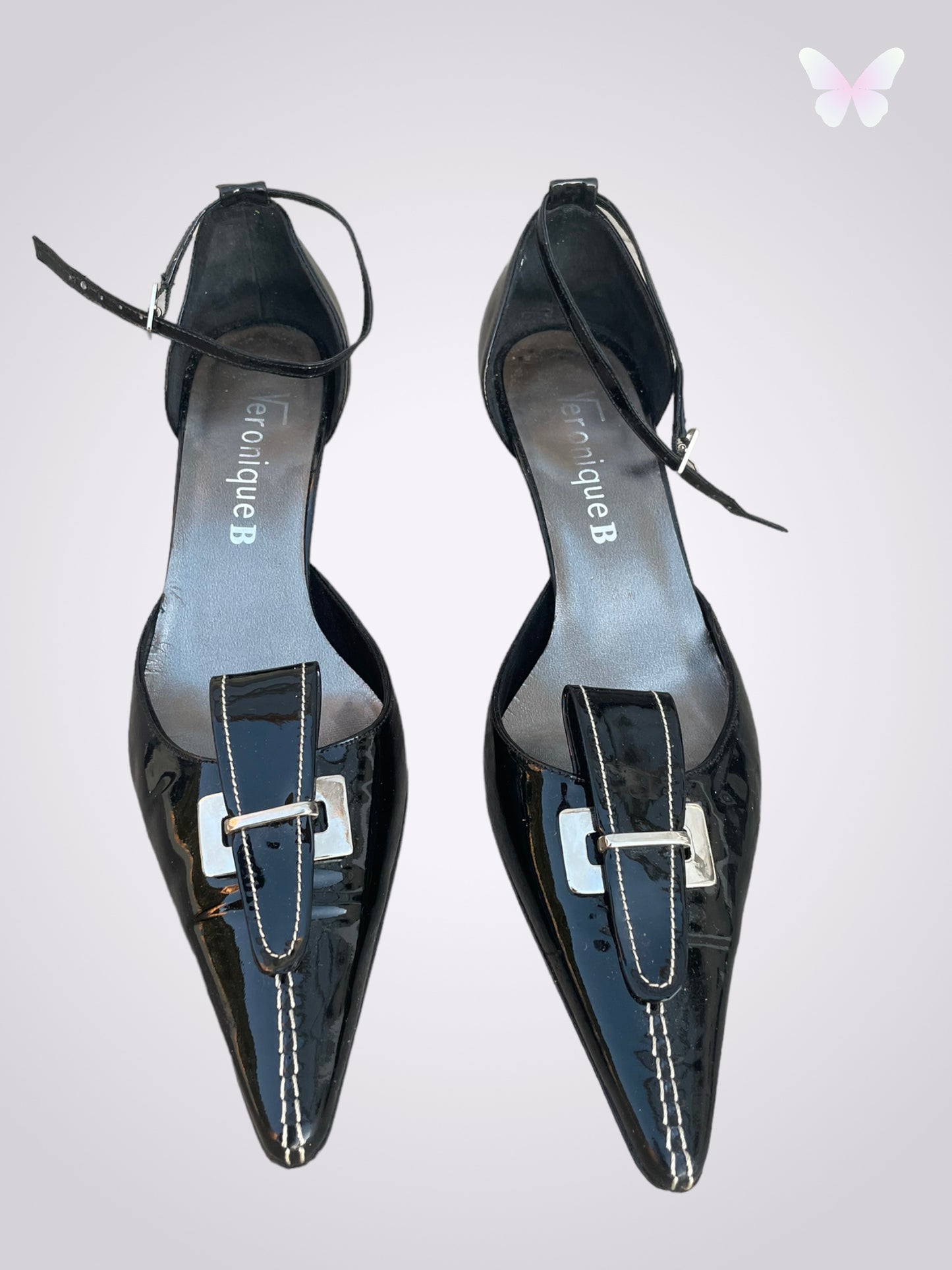 Schwarze Riemchenpumps | 37