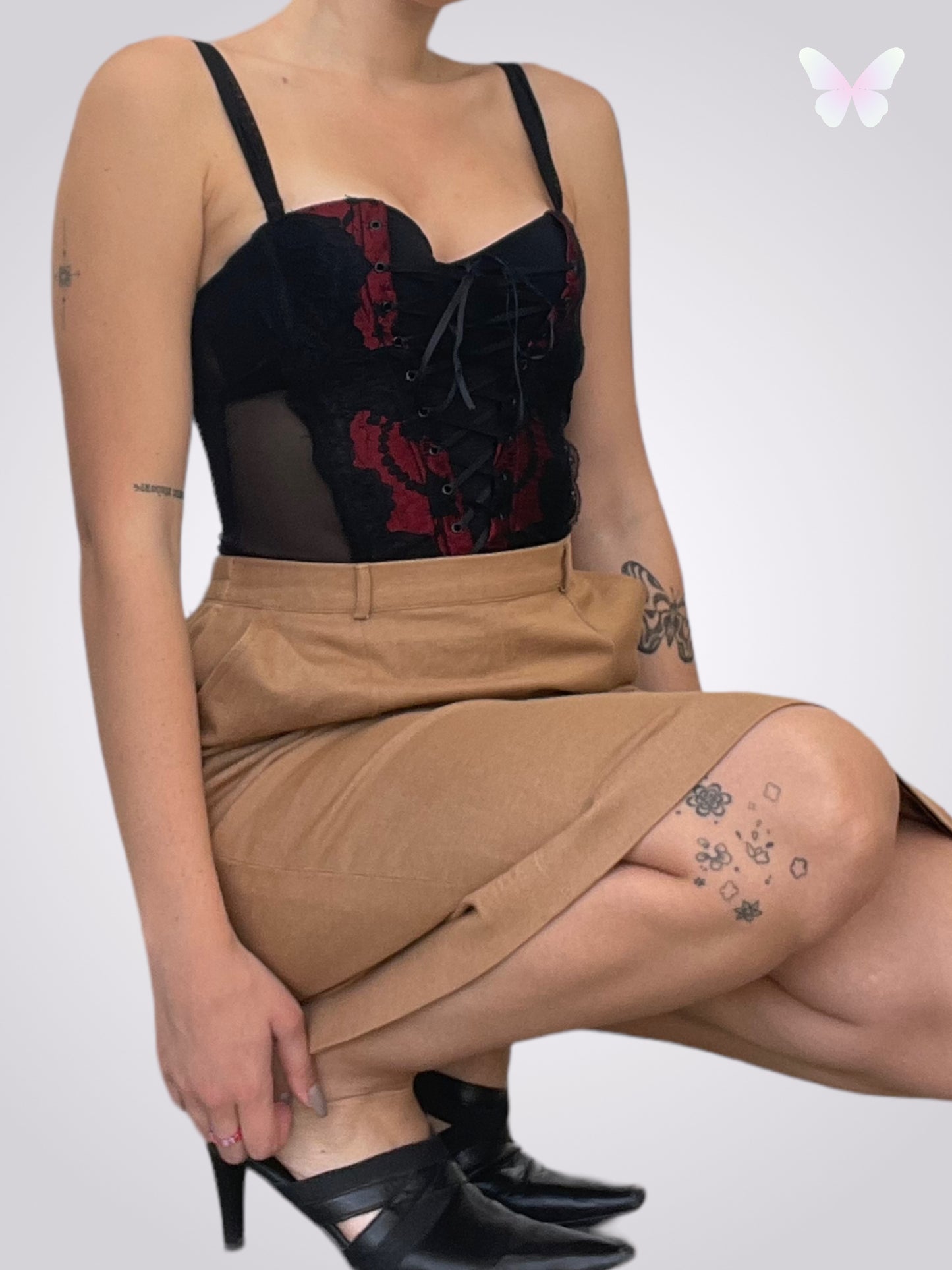 Black and red corset | S