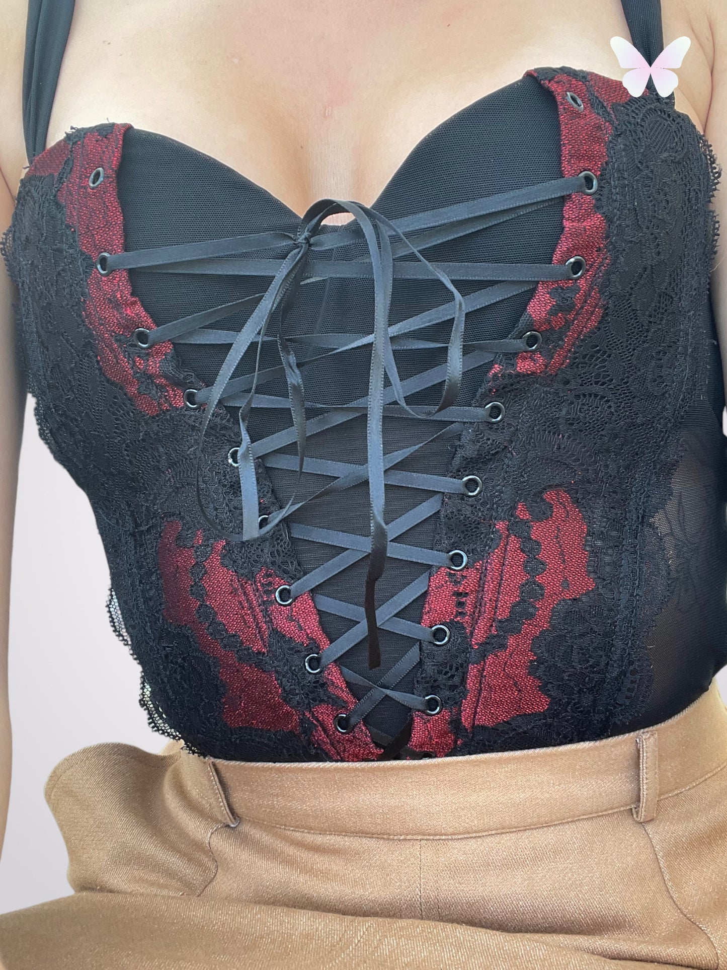 Black and red corset | S
