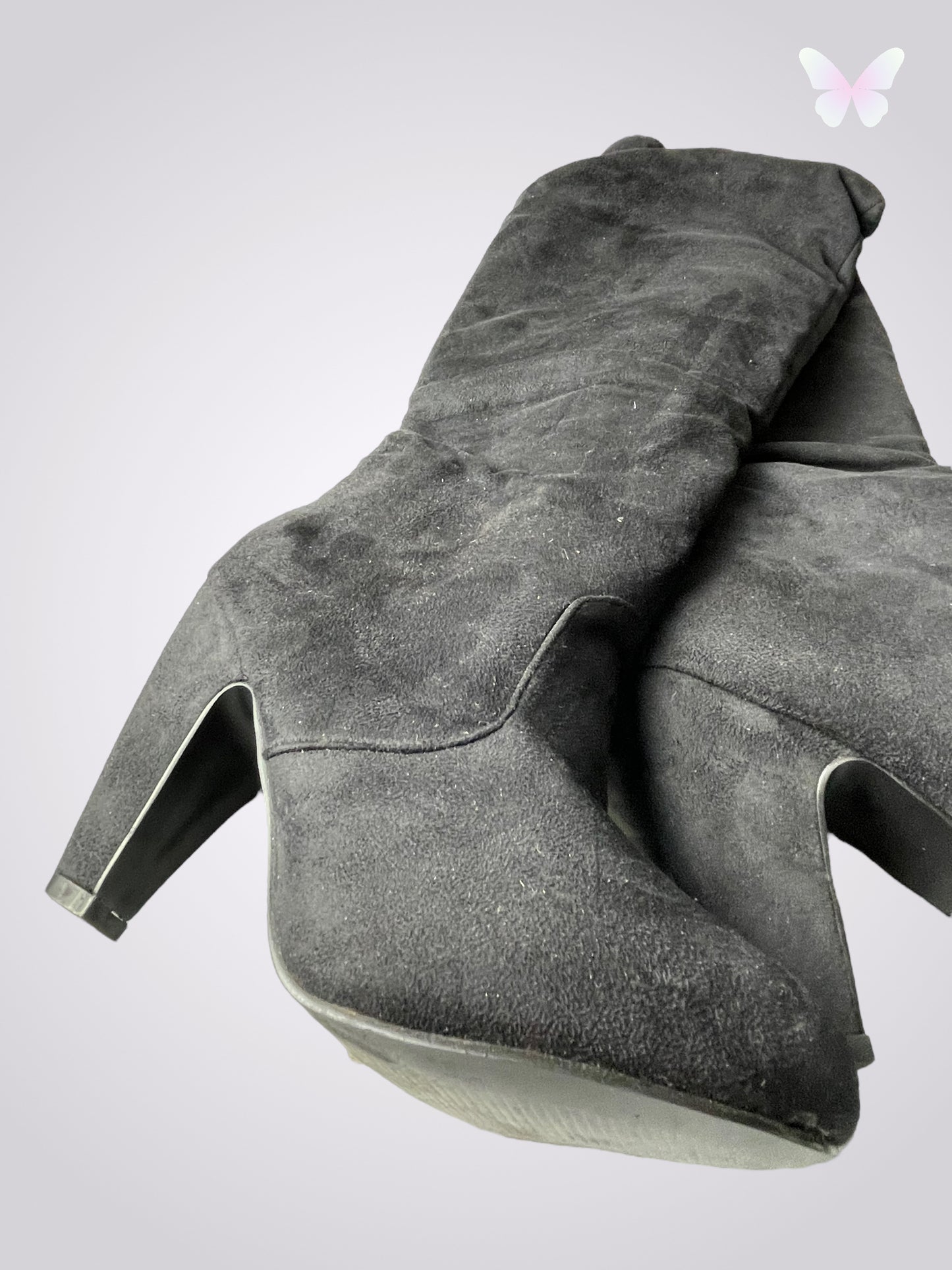 Black thigh high boots | 38