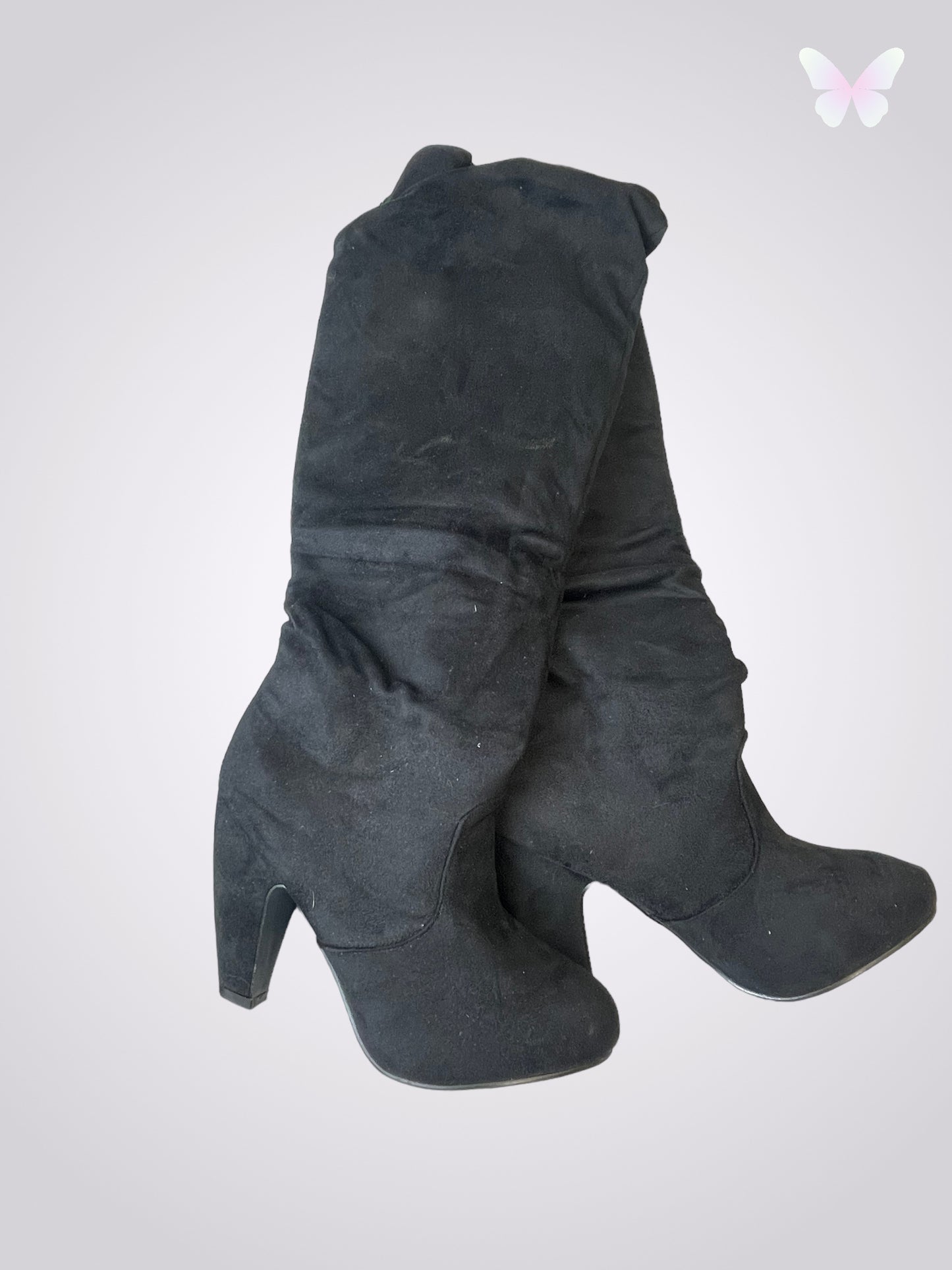 Black thigh high boots | 38