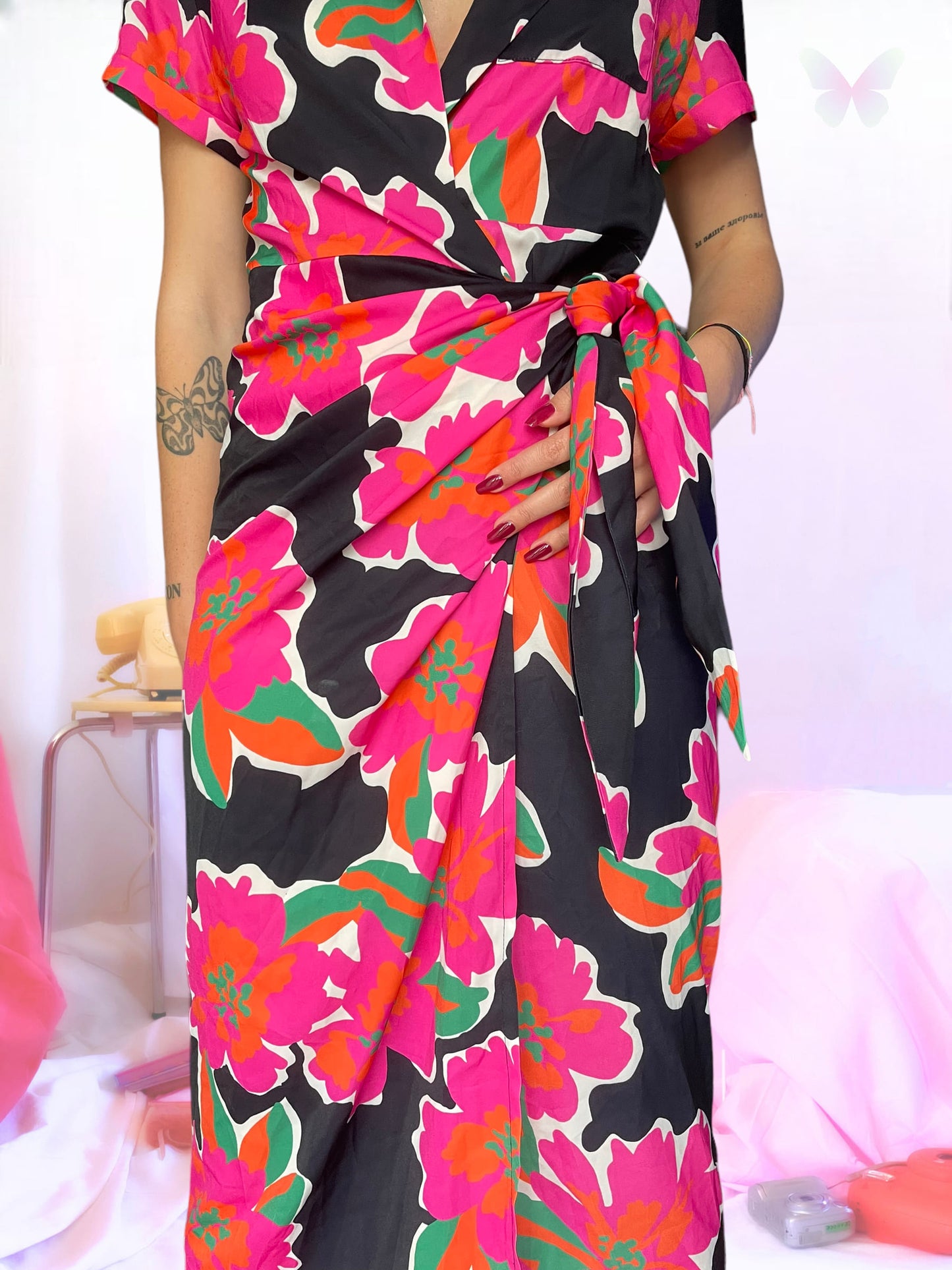 Floral kimono dress | M