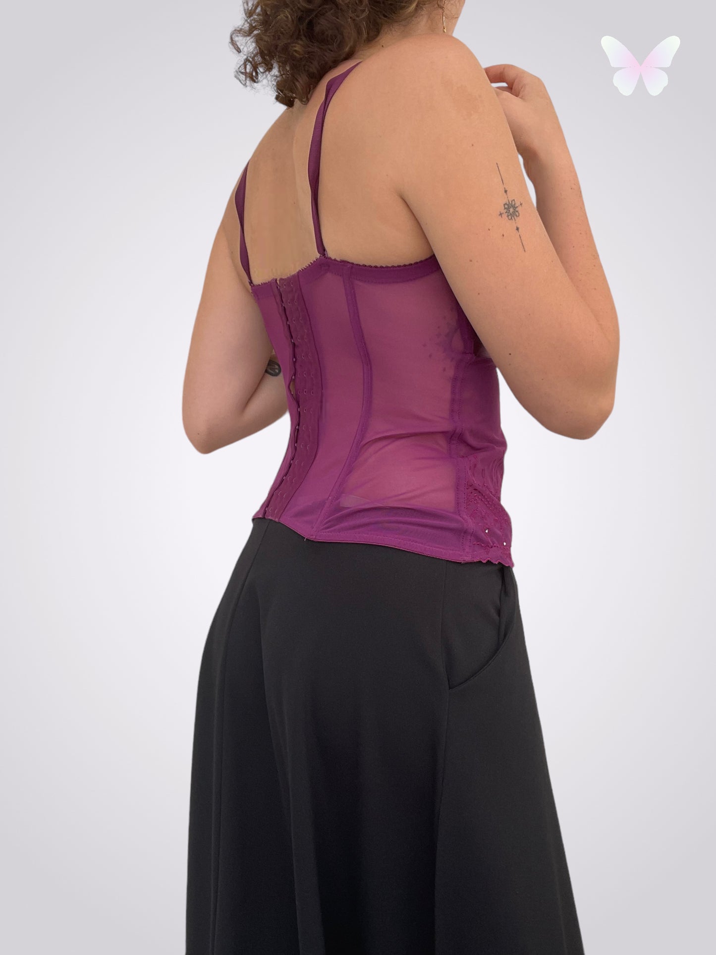 Purple rhinestone corset | S