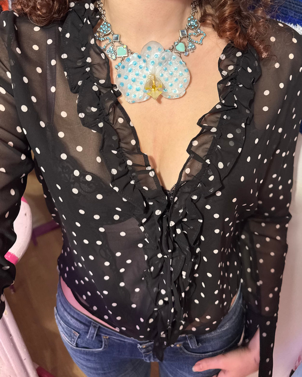 baby blue polkadot