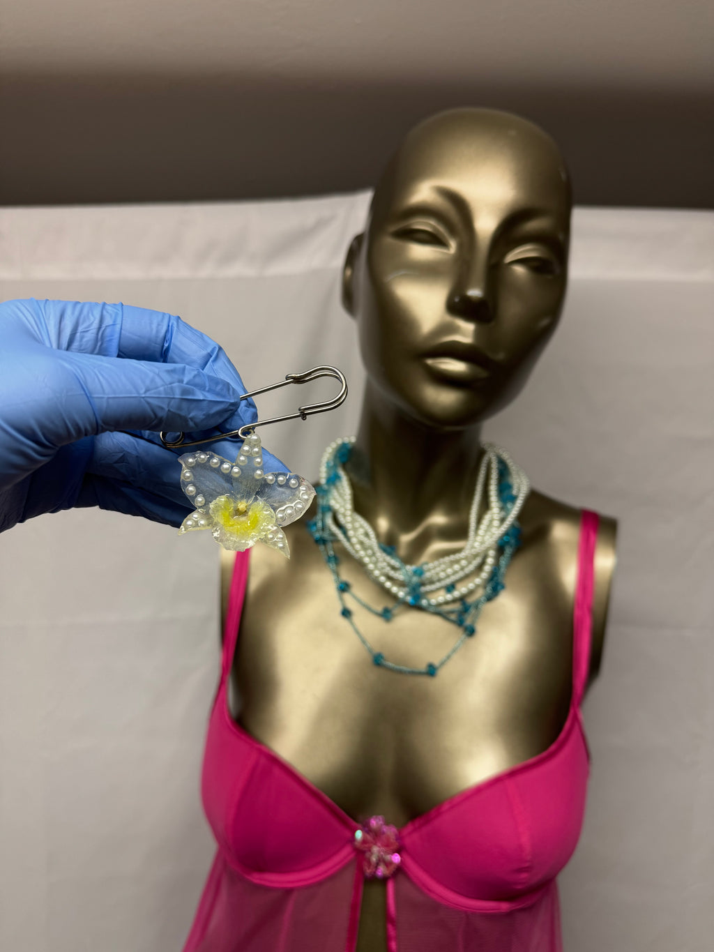 Pearl blue and White orchid