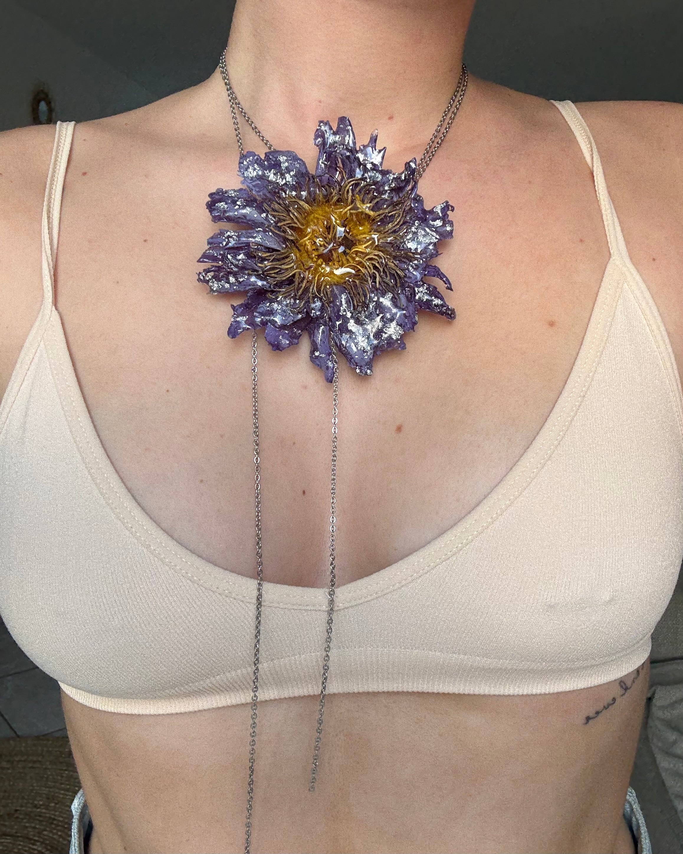 Purple egyptian lotus