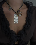 Yellow orchid necklace
