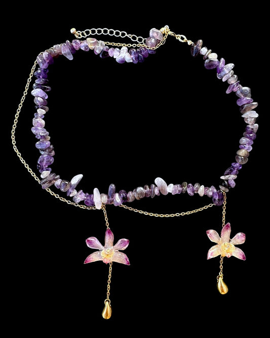 Goldy purple orchids