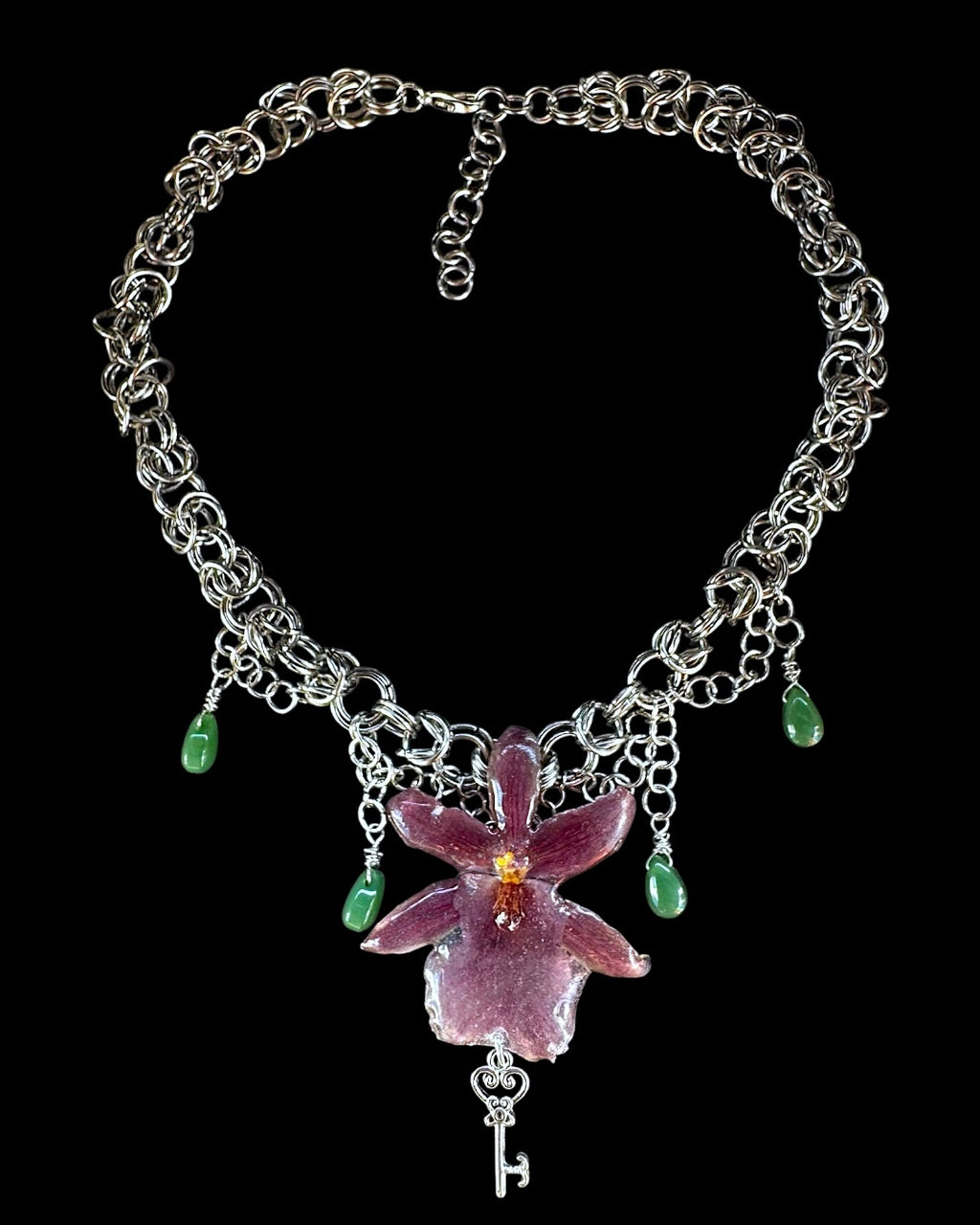 Burgunderfarbene Oncidium-Orchidee