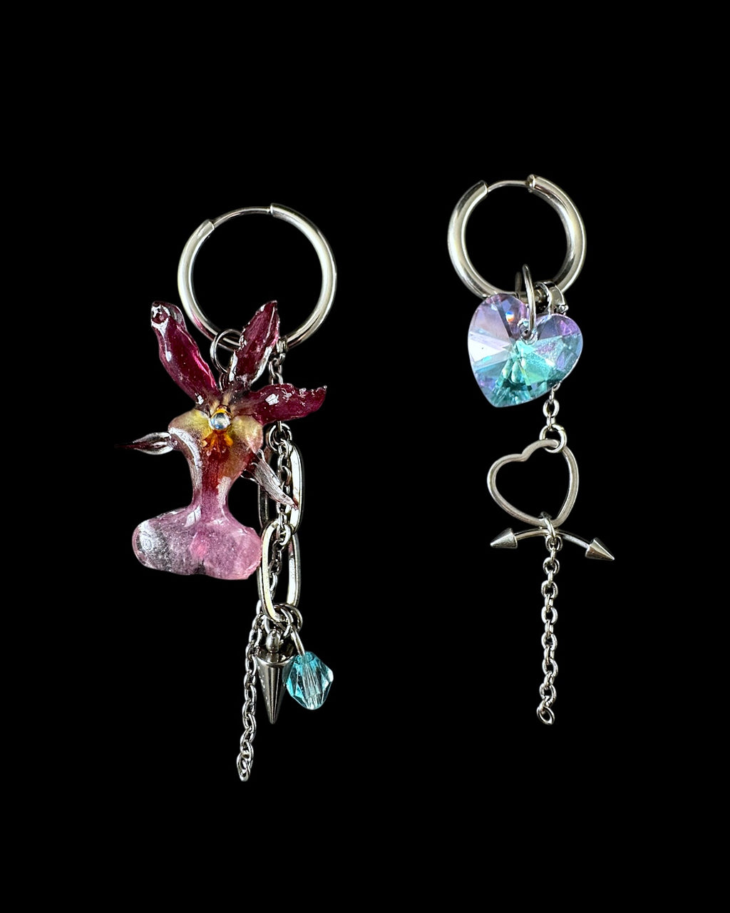 Kally orchid earring