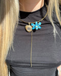 Gold and blue orchid