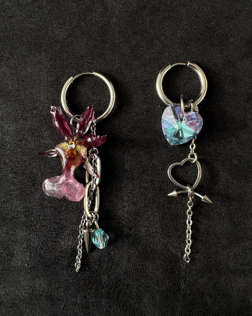 Kally orchid earring