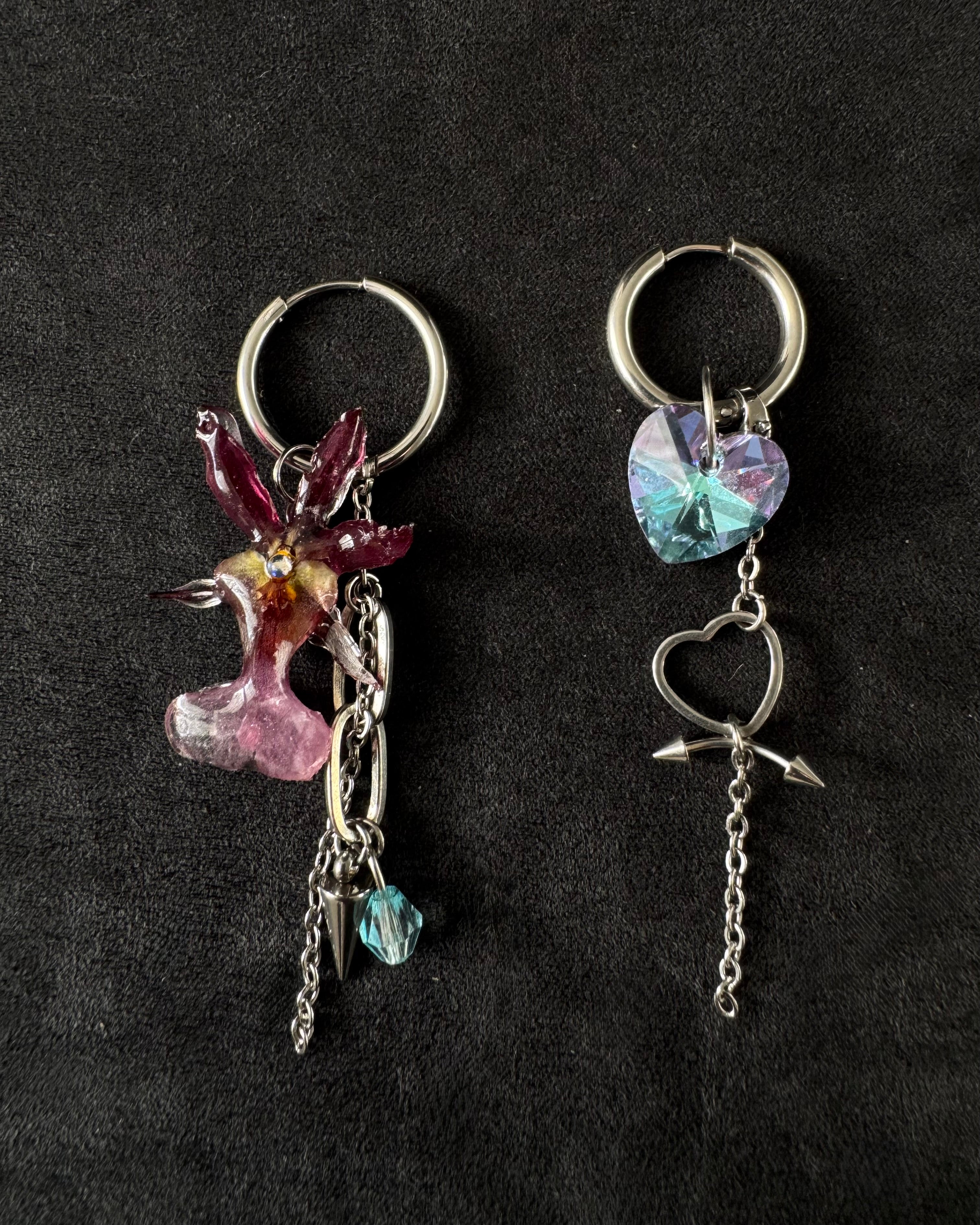 Kally orchid earring