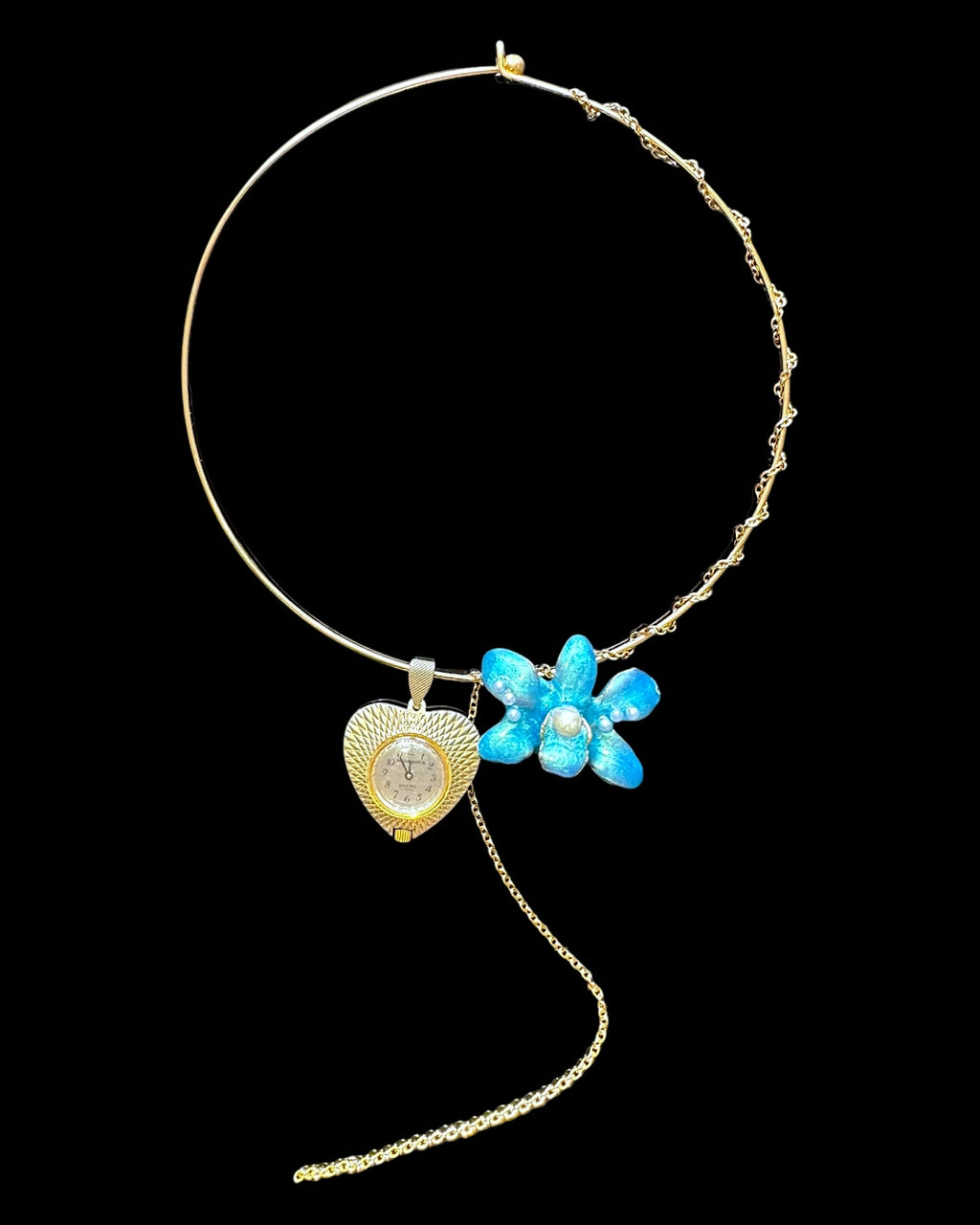 Gold and blue orchid