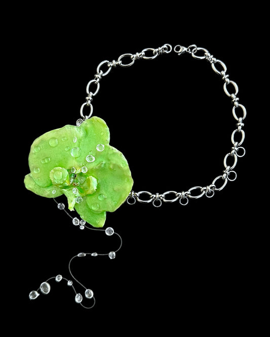 Green chrome orchid