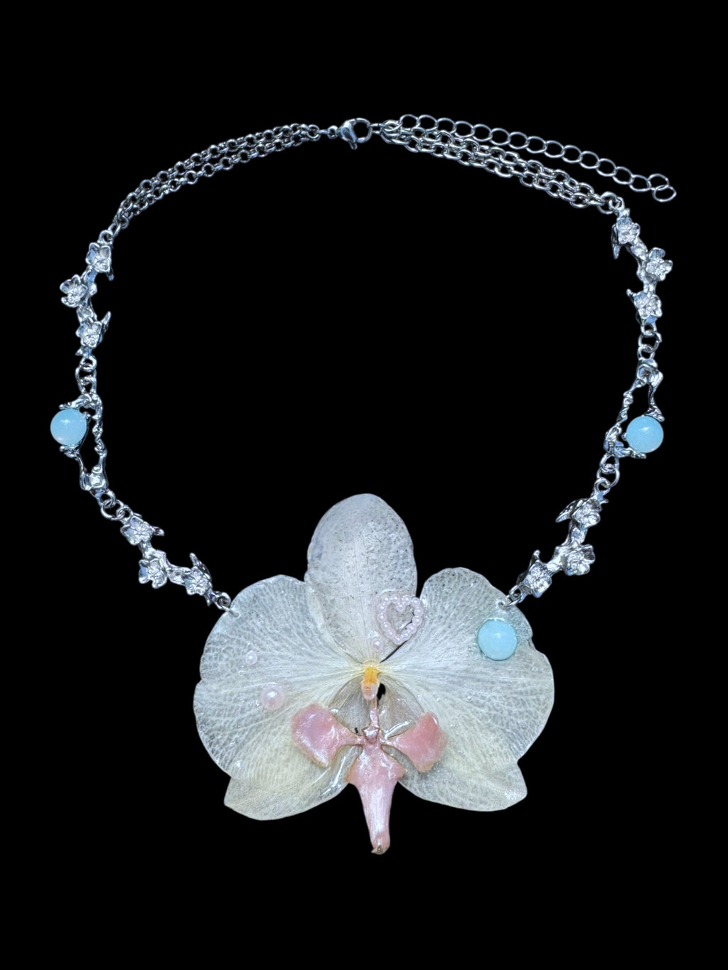 Weiße Schwanenorchidee