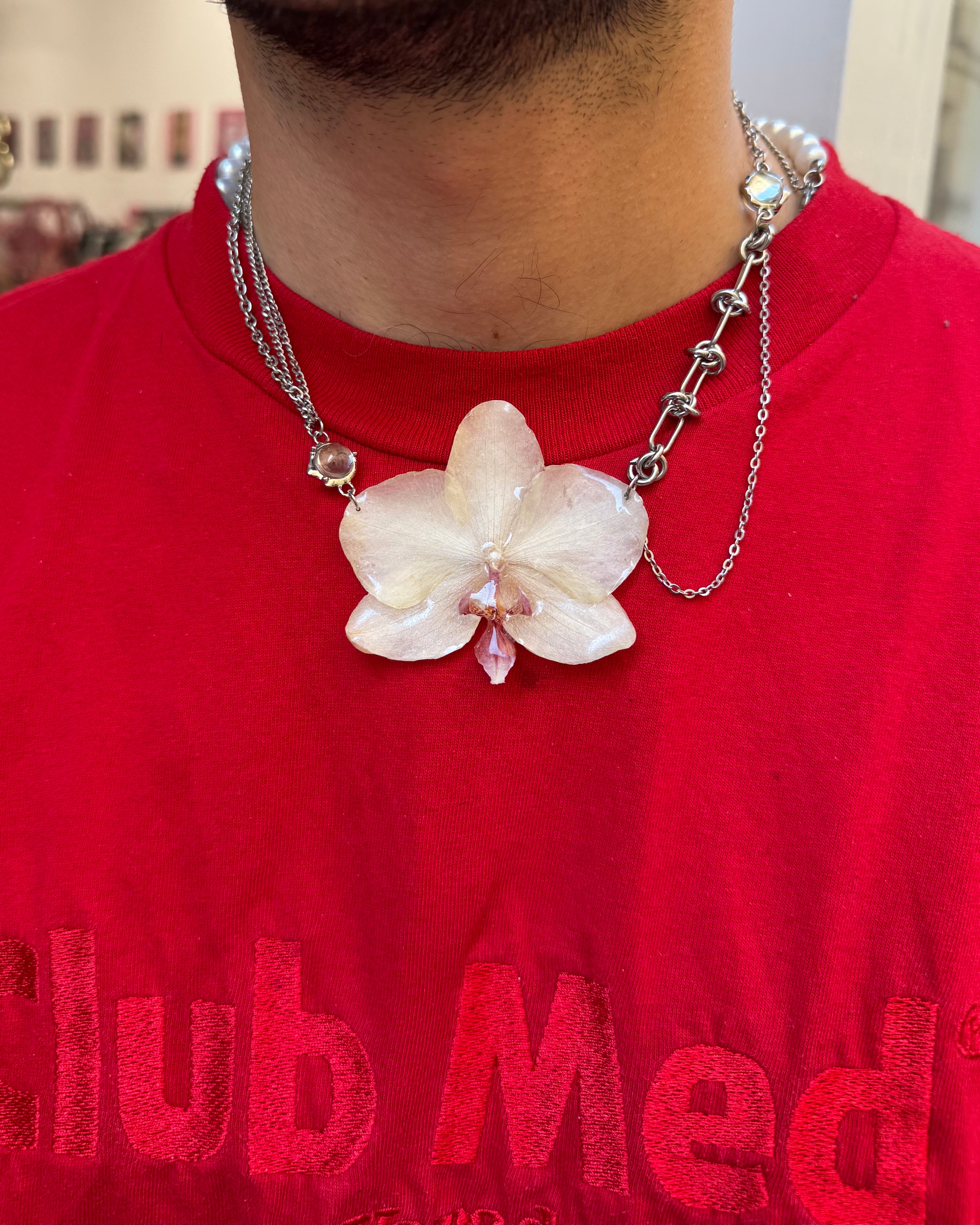 Gelbe Orchideenkette