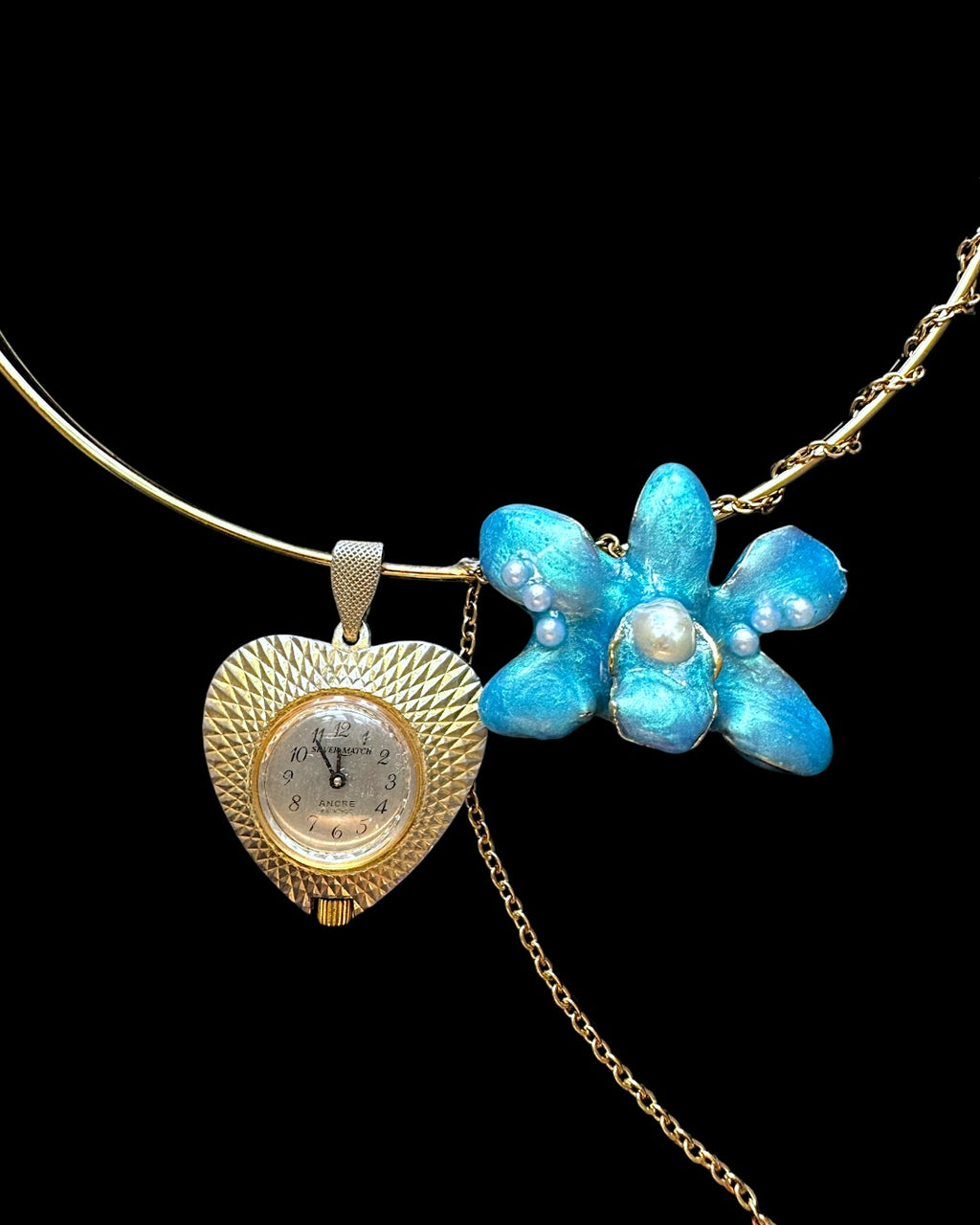 Gold and blue orchid