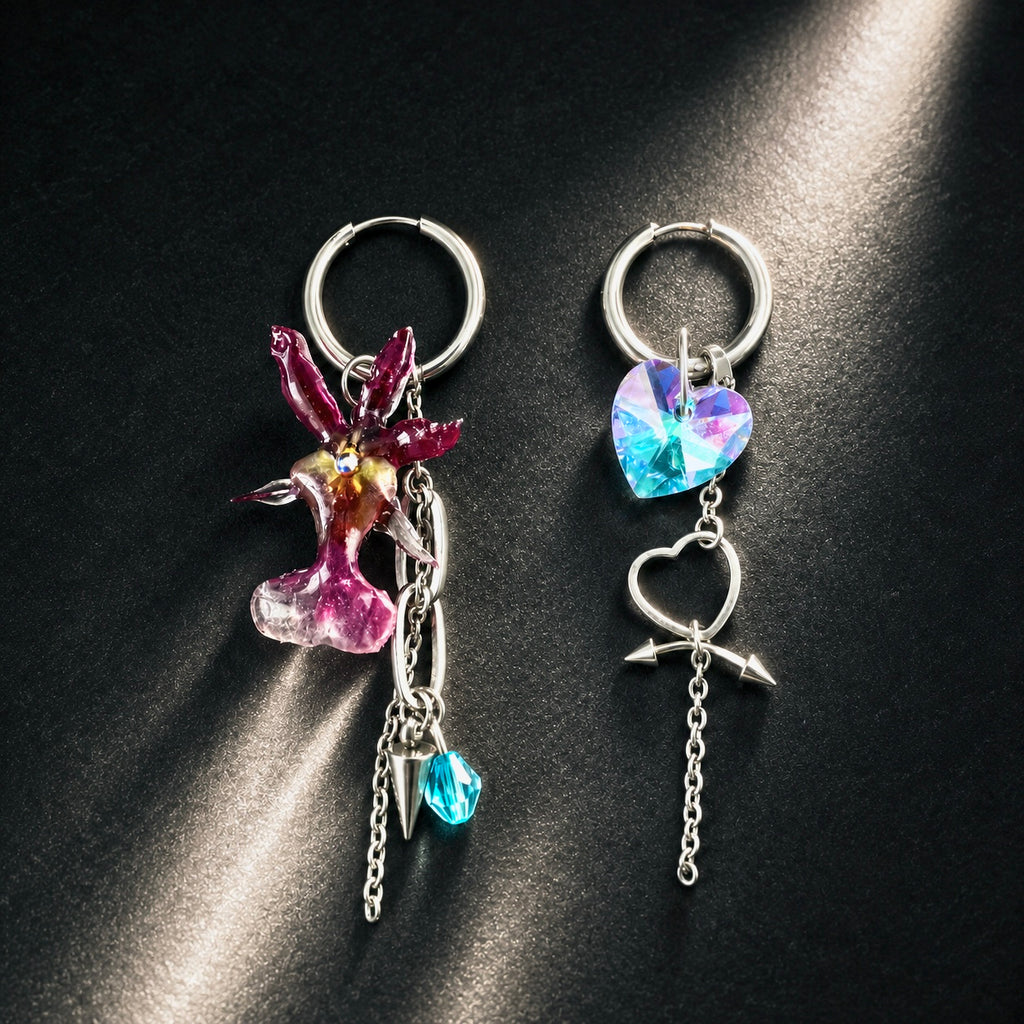 Kally orchid earring