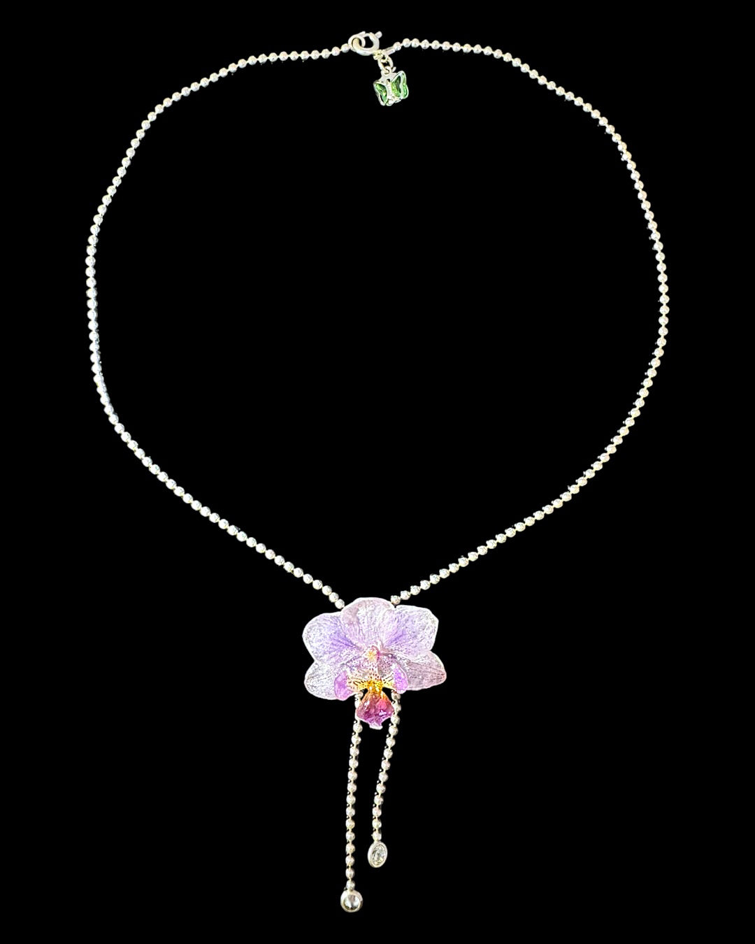 Collier mini orchidée