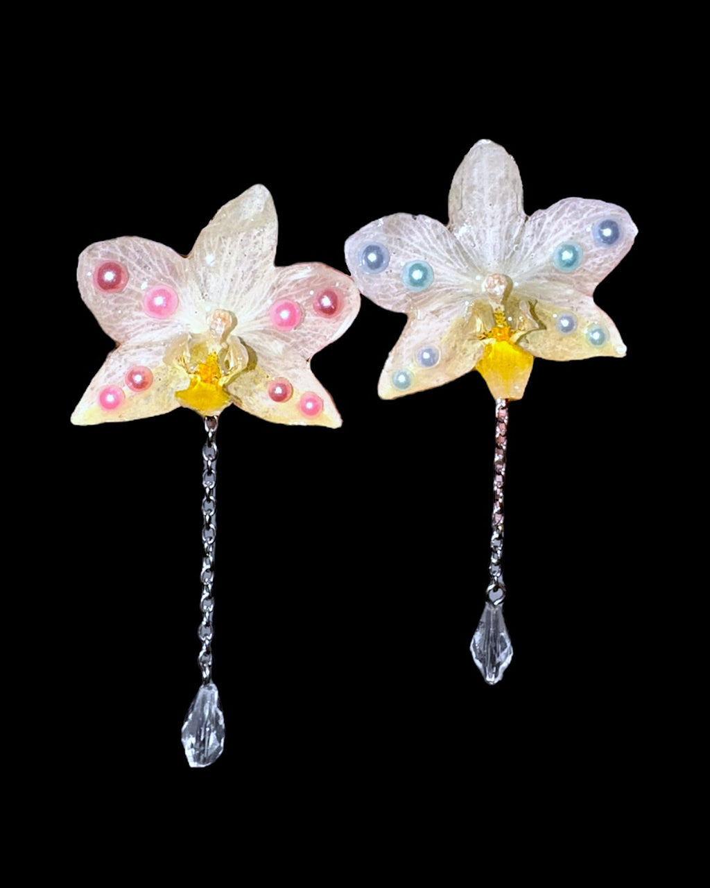Orchid earrings