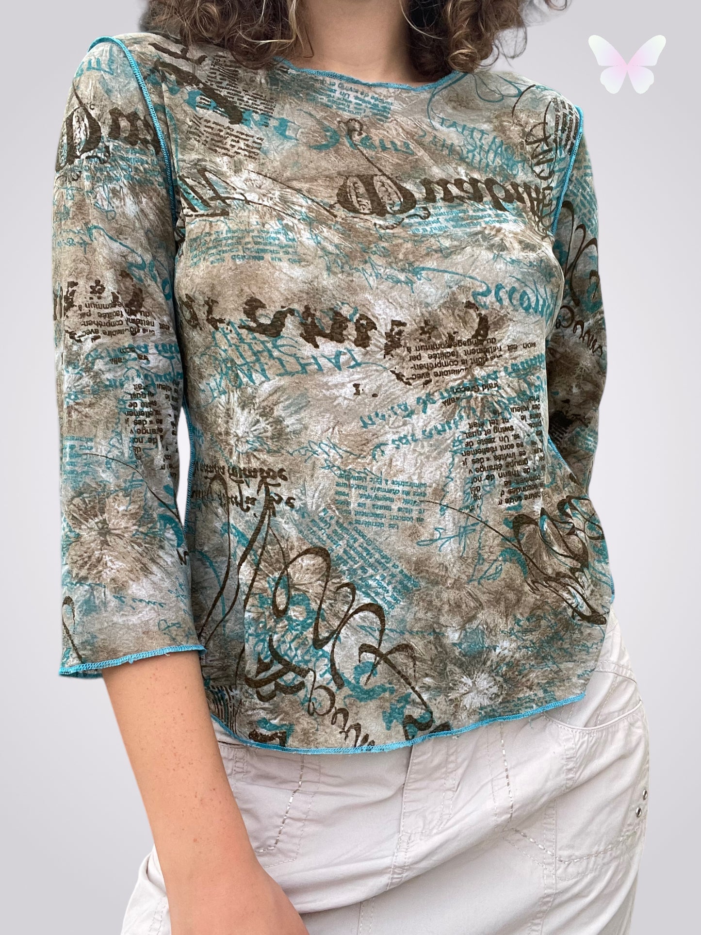 Bedrucktes Pullover-Oberteil | S/M