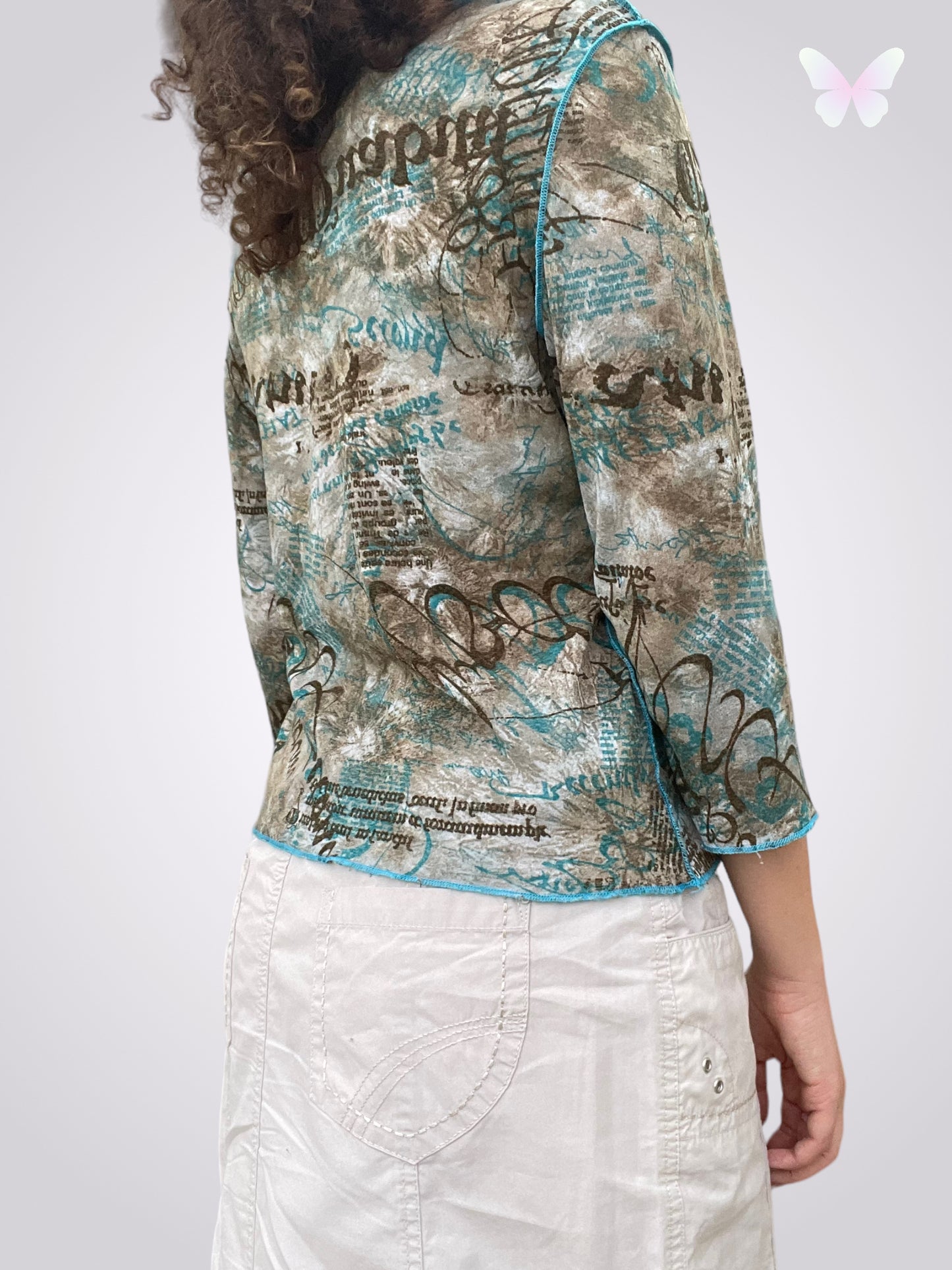 Bedrucktes Pullover-Oberteil | S/M