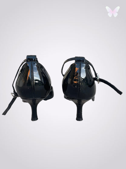 Schwarze Riemchenpumps | 37