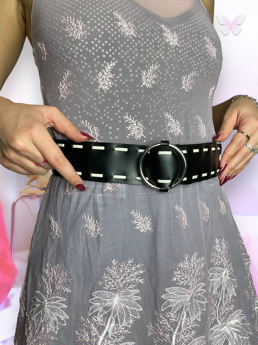 Ceinture noir détail blanc