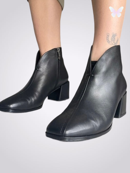 Bottines noir cuir | 39