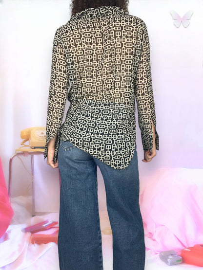 Chemisier en mesh motifs chaîne | S