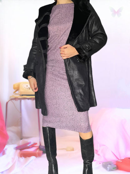 Manteau noire fourré l 40