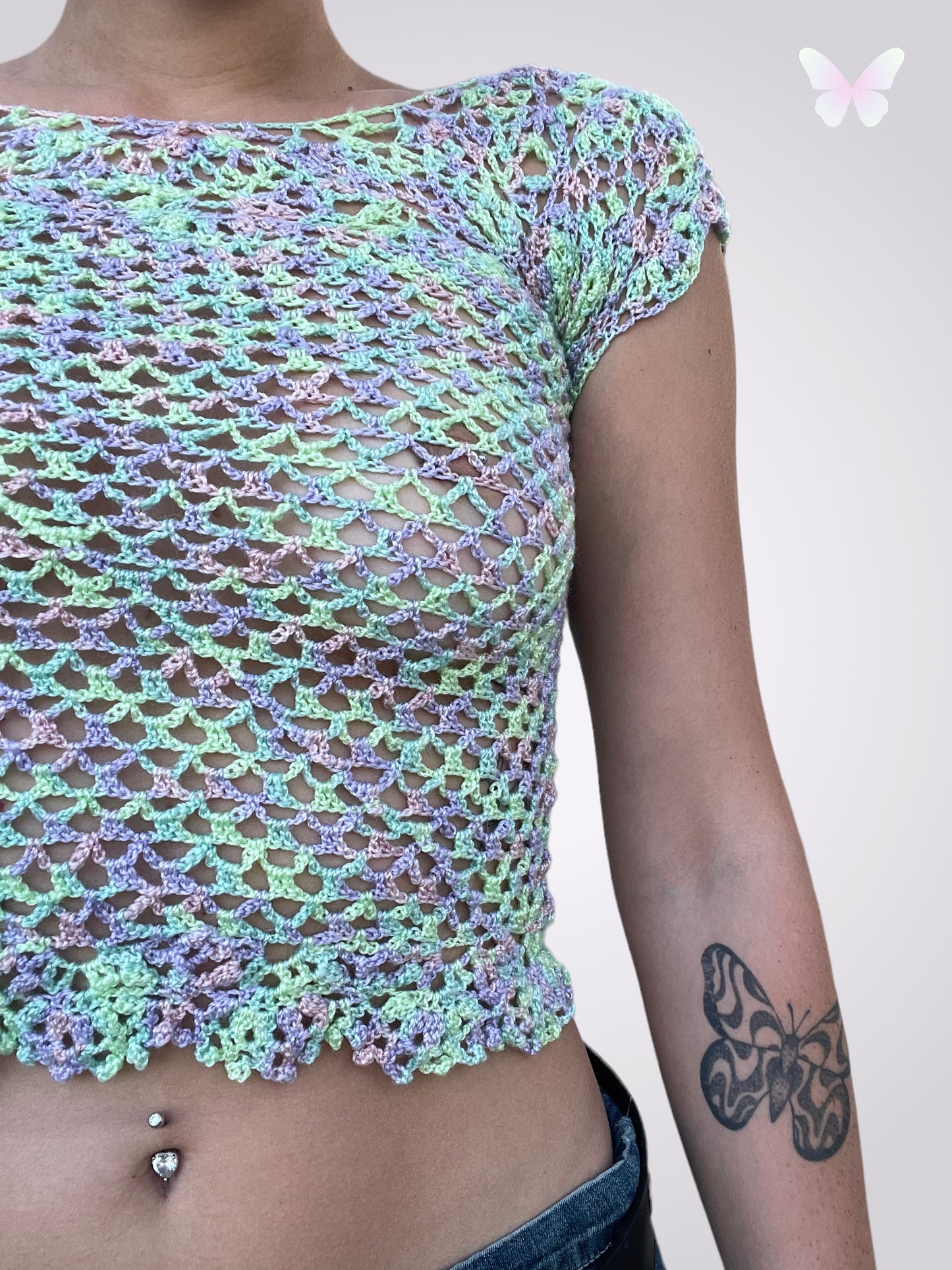 Pastel crochet top | XS