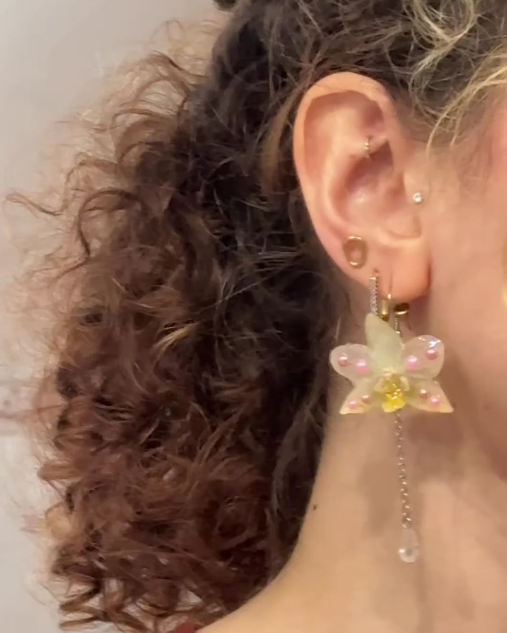 Orchid earrings