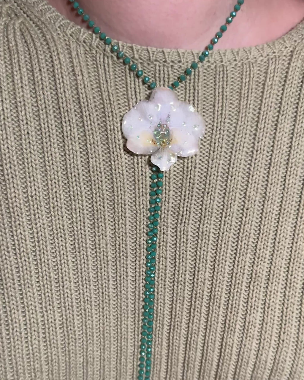 Grüne Phalaenopsis-Perlen