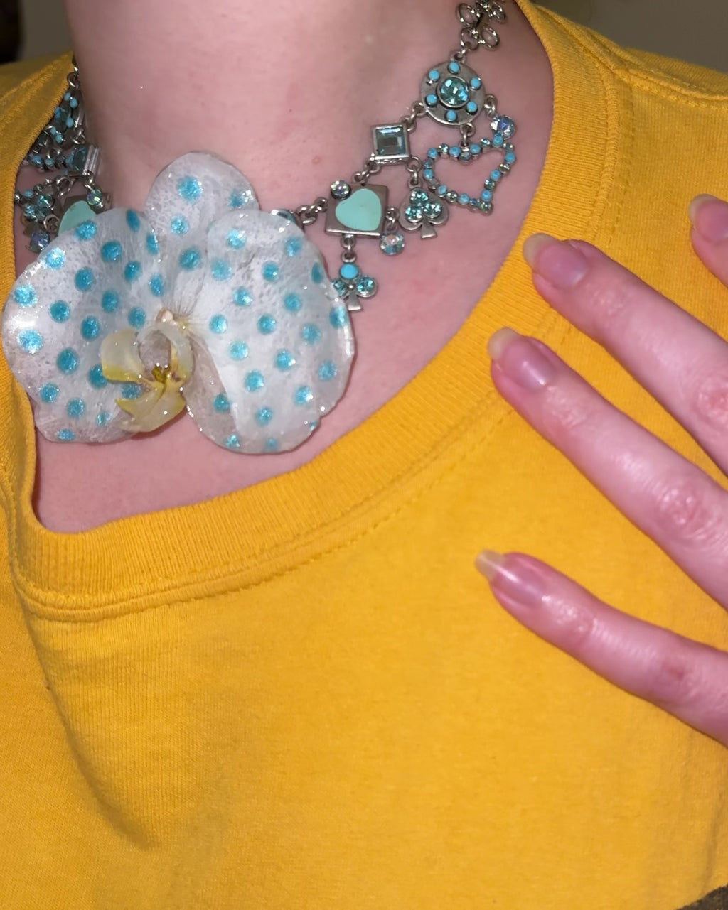 baby blue polkadot